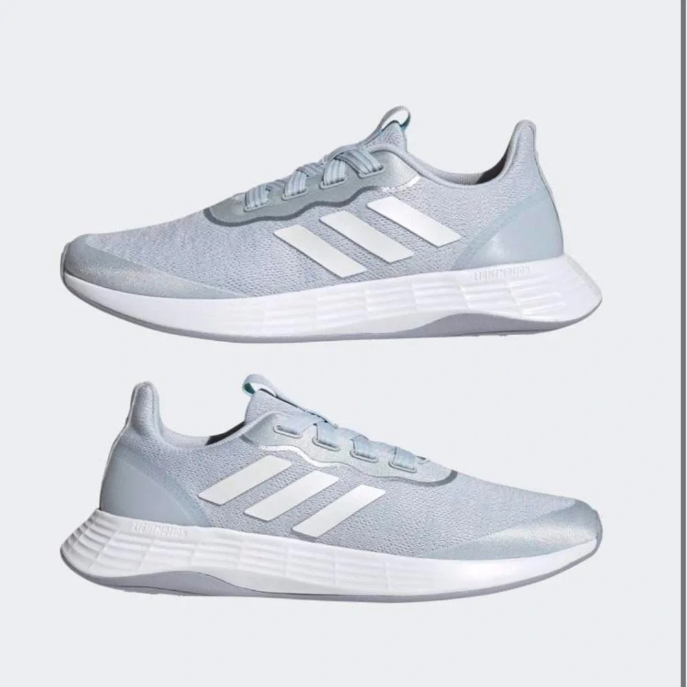Adidas QT Racer x Sport Athletic Sneakers Halo Blue + Silver - Picture 3 of 8